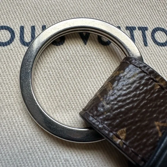 Authentic Louis Vuitton LV Dragonne Monogram Macassar Cles Key Holder Keychain - Picture 9 of 13